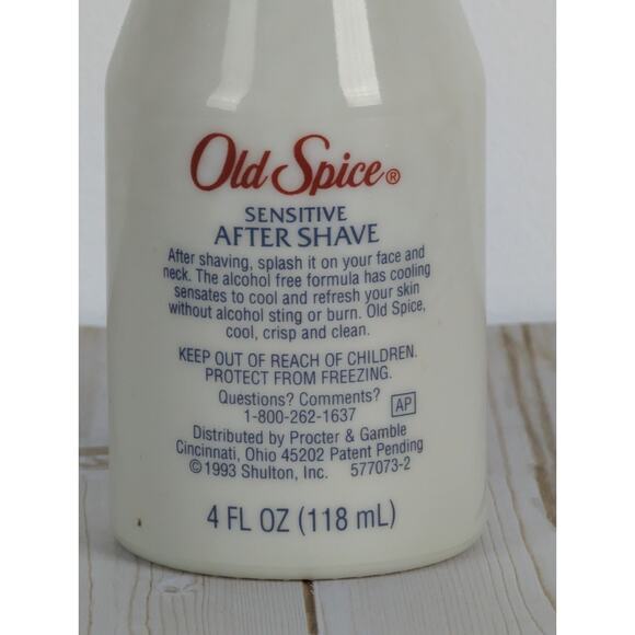 Vintage Old Spice After Shave Sensitive Original 4oz Star Cap 1993 Empty Bottle - Picture 5 of 7